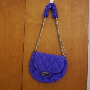 NWOT BCBG Purple Quilted Bag